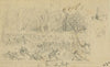 Rough sketch of a battle scene