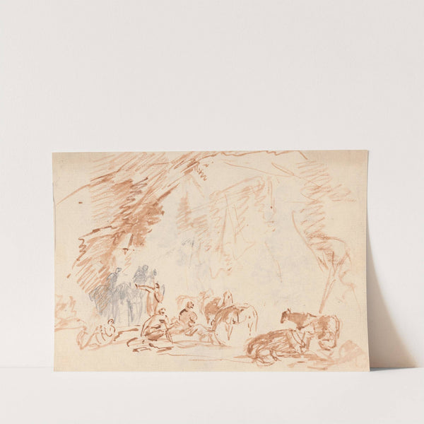 Rough sketch of figures and horses by Sawrey Gilpin