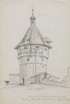 Round Tower, Castle of Munoth, Schafhausen, Switzerland (1842)
