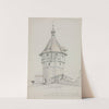 Round Tower, Castle of Munoth, Schafhausen, Switzerland (1842) by John William Casilear