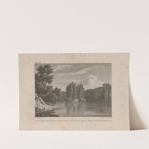 Rousseau’s tomb on the Isle of Poplars, at Ermenonville (1819) by Etienne Devilliers