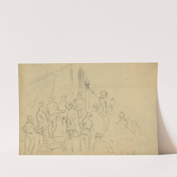 Roustabouts singing as the boat leaves the dock (1860-1865) by Alfred Rudolph Waud