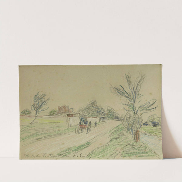 Route de Fontainebleau by Alfred Sisley