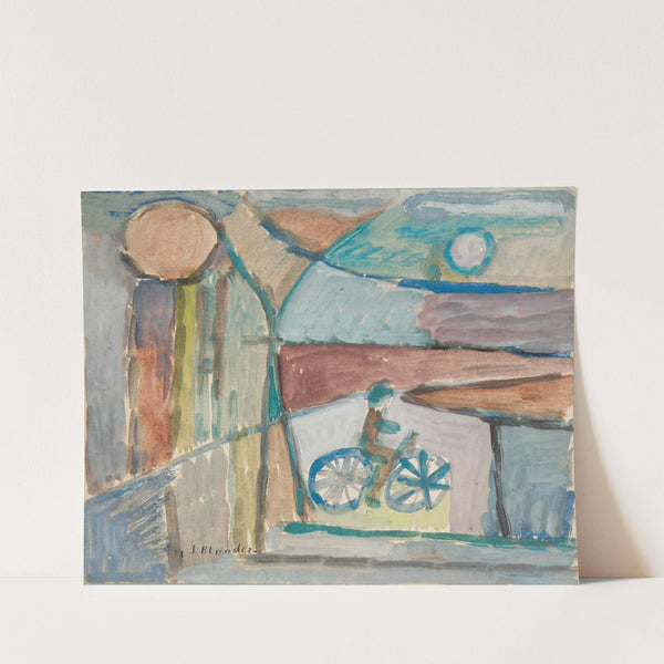 Rowerzysta na tle pejzażu by Sasza Blonder