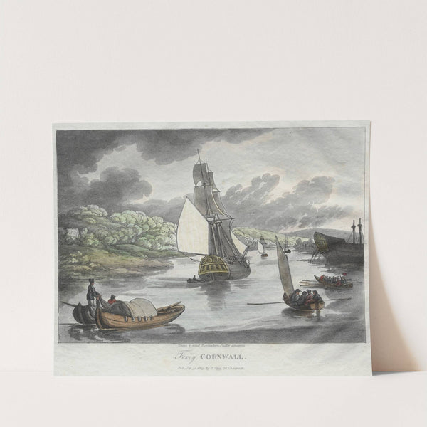 Rowlandson’s Sketches from Nature; Fowey, Cornwall (1809) by Thomas Rowlandson