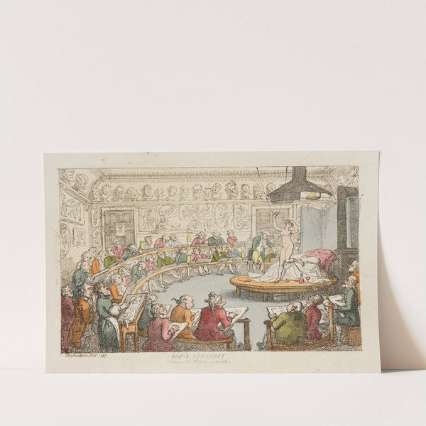 Royal Academy. Somerset House, London (1811) by Thomas Rowlandson