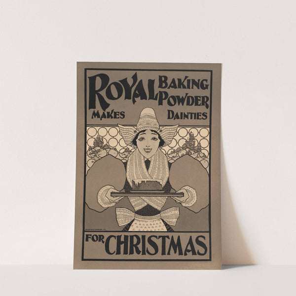 Royal Baking Powder makes dainties for Christmas (1895) by Maxfield Parrish