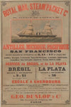 Royal Mail Steam Packet C°, 38 avenue de l’Opéra. Antilles, Mexique, Pacifique, San Francisco (1860)