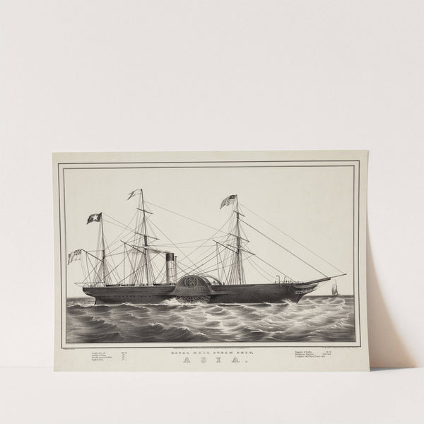 Royal mail steam ship, Asia (1851) by Currier & Ives.