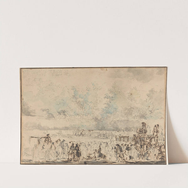 Royal Review of the Troops (1760s) by Gabriel de Saint-Aubin