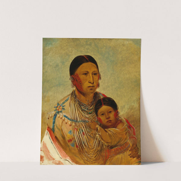 Ru-Ton-Ye-Wee-Ma, Strutting Pigeon, Wife of White Cloud by George Catlin