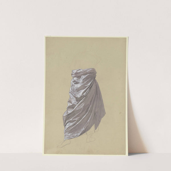 Rückenansicht einer ausschreitenden Gewandfigur by Eduard von Steinle