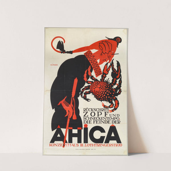 Rückschritt Zopf und Schneckentempo, die Feinde der Ahiga, Konzerthaus III. Lothringerstr 20 (1925) by Julius Klinger