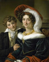 Rudolphina Wilhelmina Elizabeth de Sturler, second Wife of Count Johannes van den Bosch, with their Son Richard Leeuwenhart