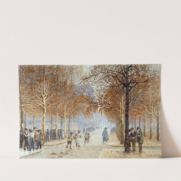 Rue Brézin et avenue du Maine, 14ème arrondissement, novembre 1917 (1917) by Félix Brard