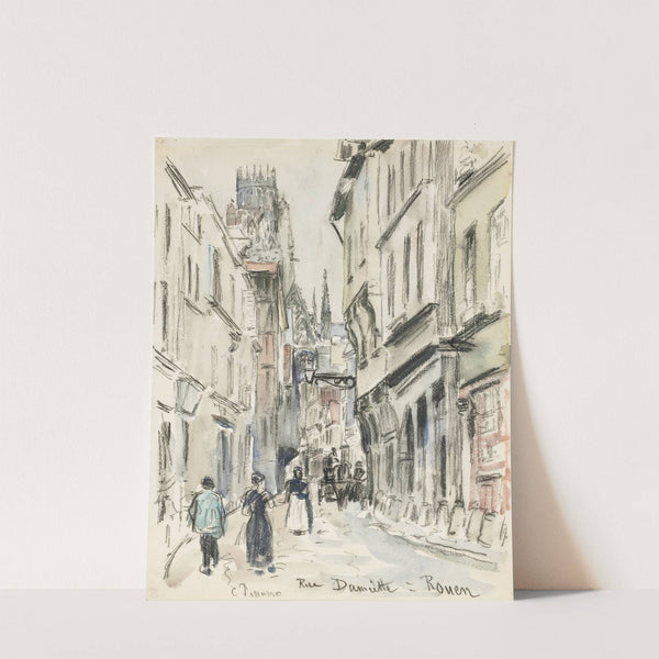 Rue Damiette, Rouen (c. 1884) by Camille Pissarro