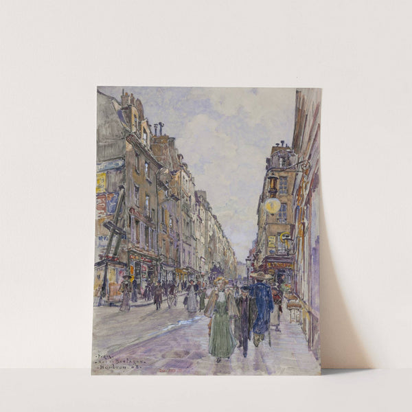 Rue de Bretagne, en 1908. 3ème arrondissement by Frédéric Houbron
