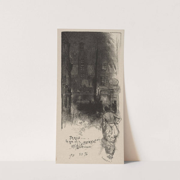 Rue de la Montagne, St. Geneviève (1886) by Auguste Louis Lepère