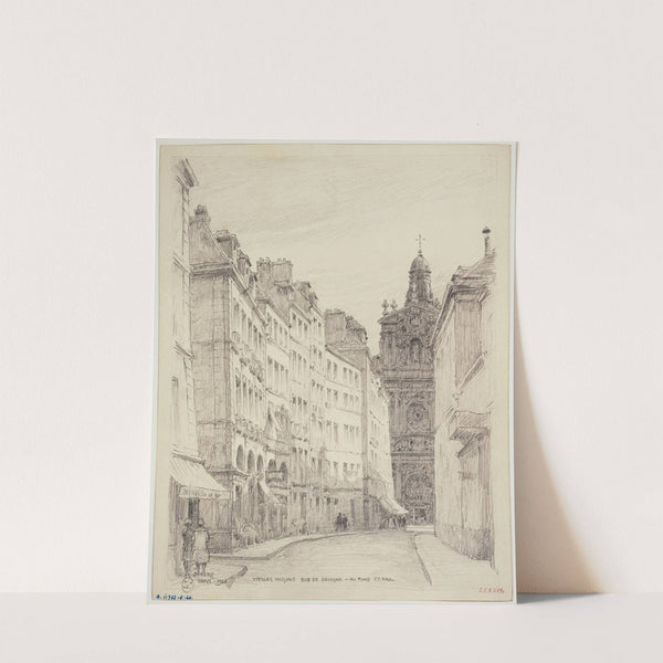 Rue de Sévigné, à gauche rue d’Ormesson et au fond l’église Saint-Paul Saint-Louis by Ferdinand Boberg