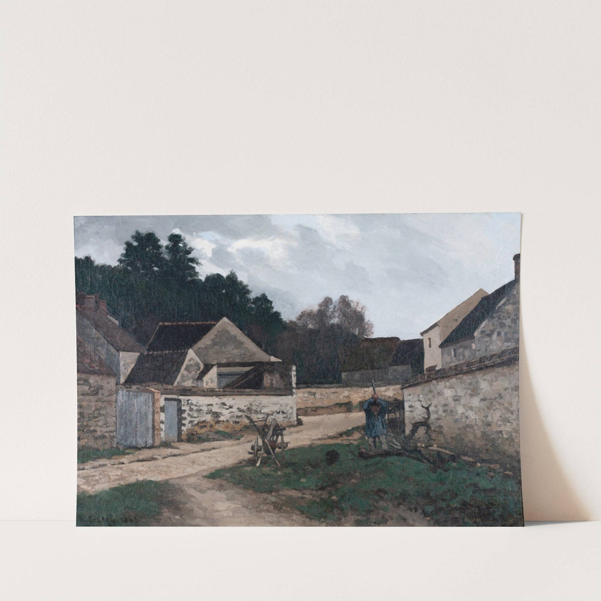 Rue de village à Marlotte (Village Street in Marlotte) (1866) by Alfred Sisley