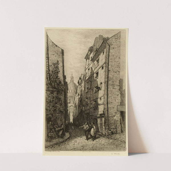 Rue des 7 voies (1866) by Alfred Alexandre Delauney