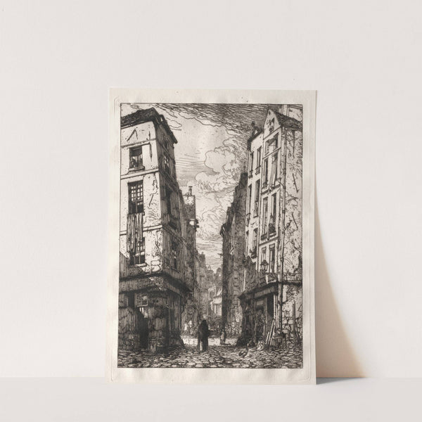 Rue des Marmousets (Old Paris) (1862) by Maxime Lalanne