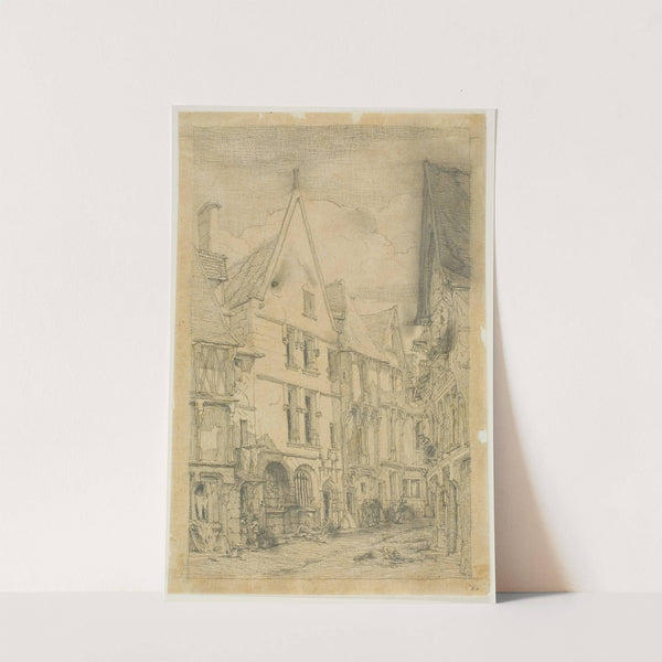 Rue des Toiles, Bourges (1853) by Charles Meryon