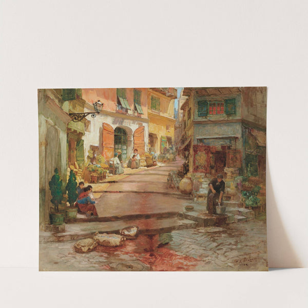 Rue Droite, dans le vieux Nice (circa 1904-1919) by Frederick Arthur Bridgman