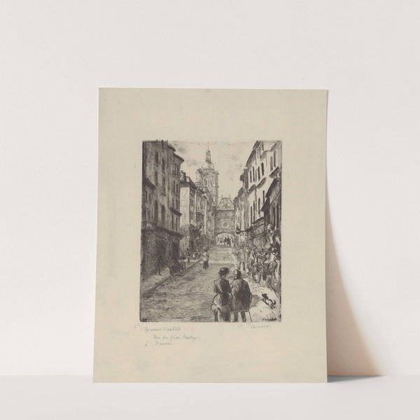 Rue du Gros-Horloge, à Rouen (1884) by Camille Pissarro