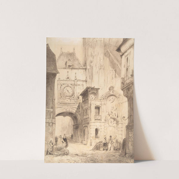 Rue du Gros Horloge, Rouen early by Wijnand Jan Joseph Nuijen