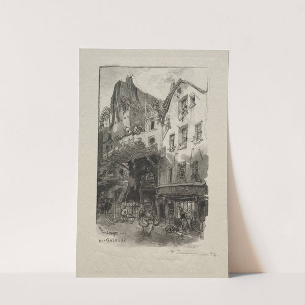 Rue Galande (c. 1870–1918) by Auguste Louis Lepère