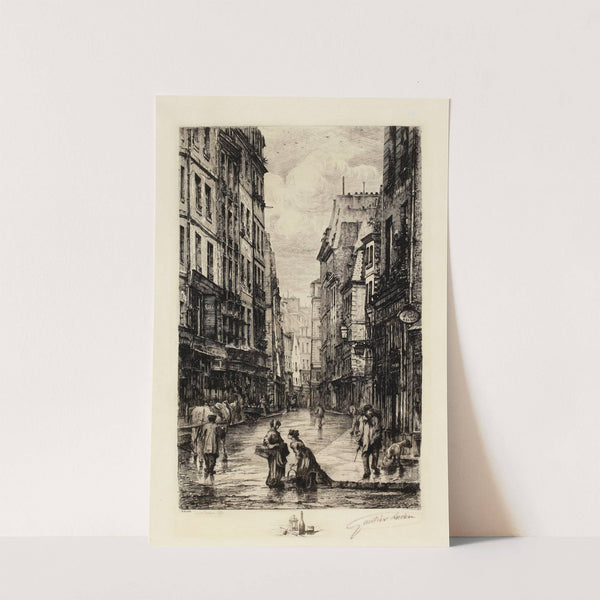 Rue Galande en 1881 (1881) by Lucien Marcelin Gautier