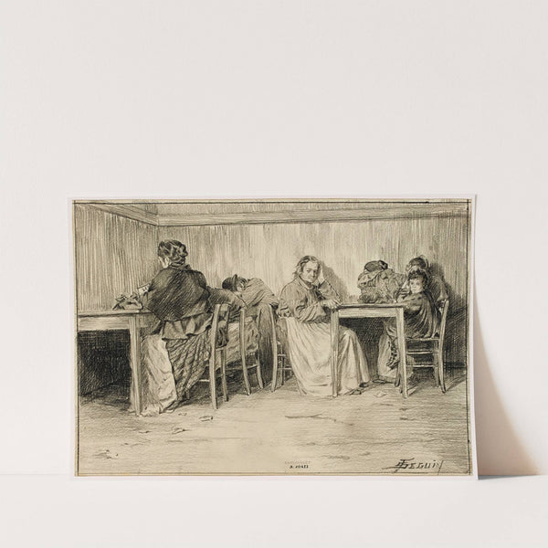 Rue Galande, le petit salon du Château Rouge (1898) by F. Séguin