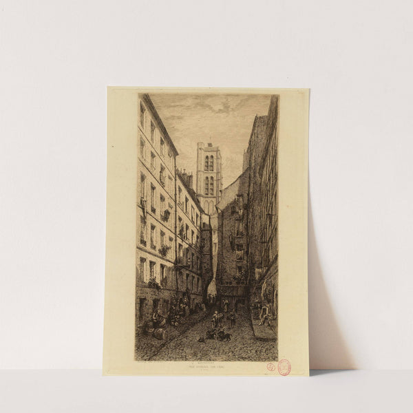 Rue Grenier sur l’eau à Paris (1866) by Alfred Alexandre Delauney