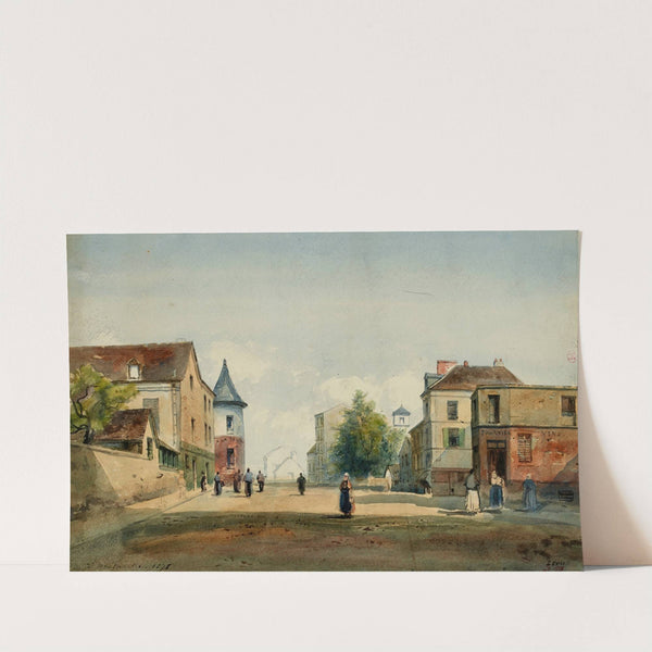 Rue Marcadet et rue du Mont-Cenis en 1876, 18ème arrondissement, Paris (1915-1945) by Henri Jean Baptiste Levis