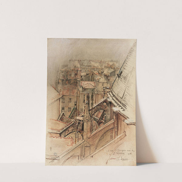 Rue Saint Jacques, 1906, vue du haut de l’église Saint Séverin (1906) by Charles Jouas