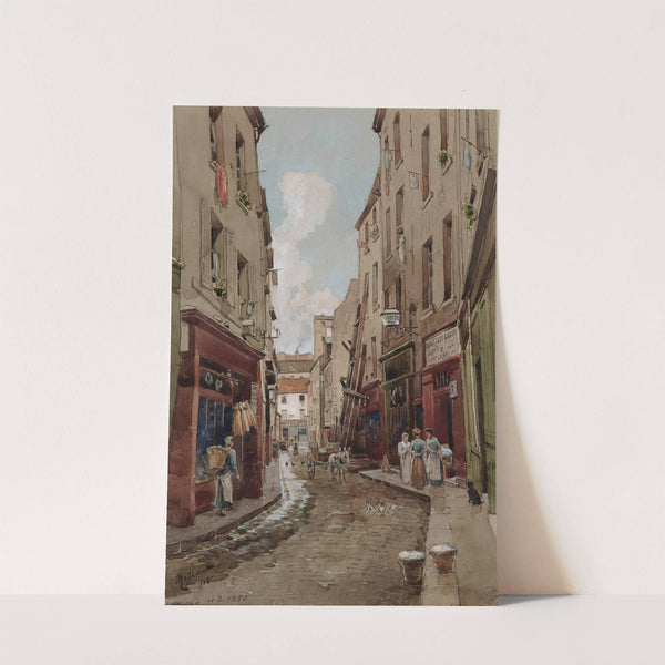 Rue Saint-Médard en 1905, en direction de la rue Mouffetard (1915-1945) by Fédor Hoffbauer