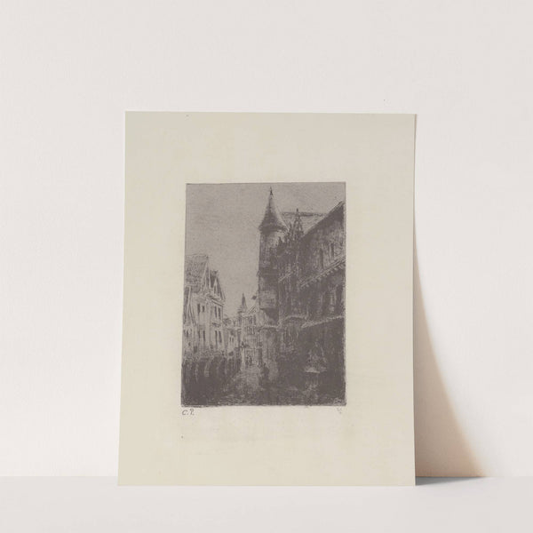 Rue Saint-Romain, à Rouen by Camille Pissarro