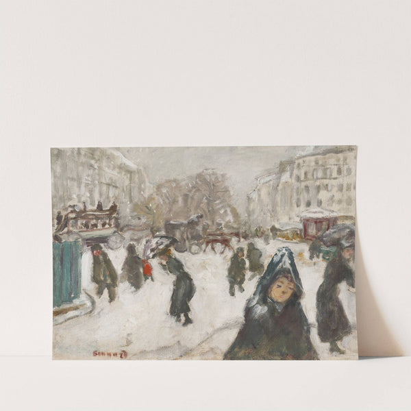 Rue sous la neige by Pierre Bonnard