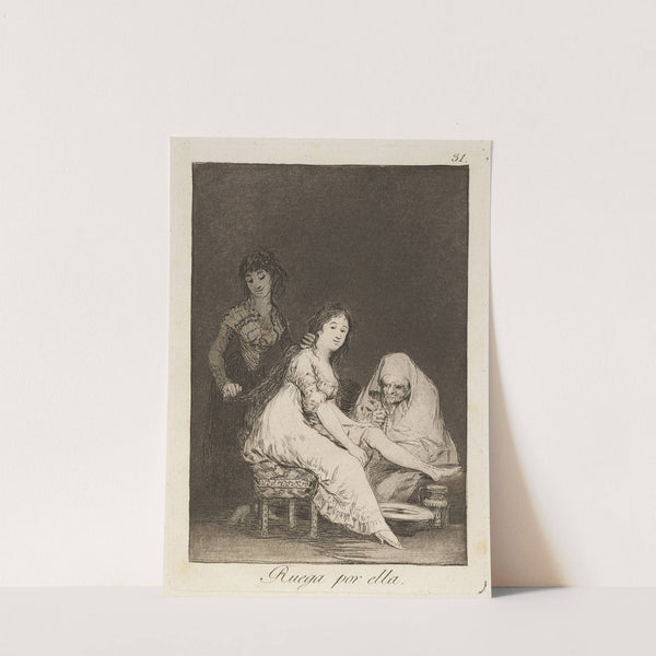 Ruega por ella. (She prays for her.) (1796-1797) by Francisco de Goya