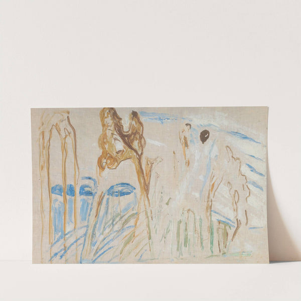 Rugged Trunks in Snow (1923) by Edvard Munch