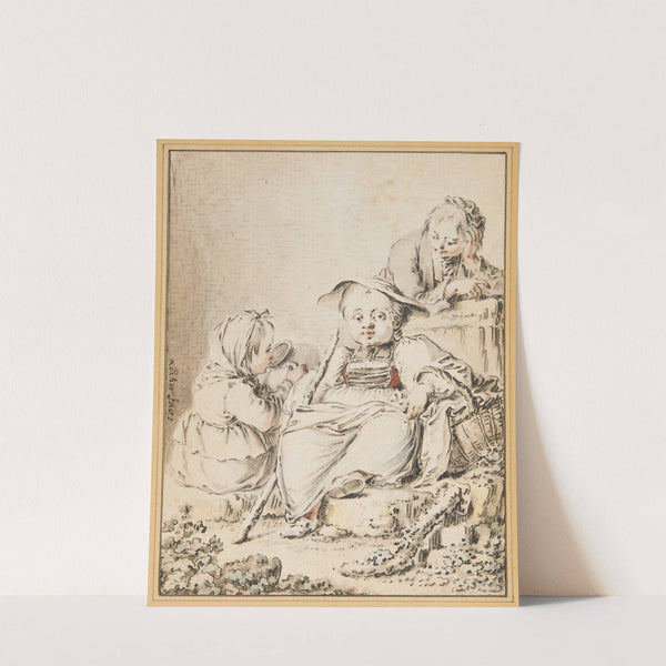 Ruhende Bauernkinder by Gottfried Locher