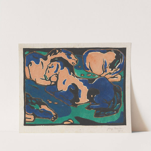 Ruhende Pferde (1911) by Franz Marc