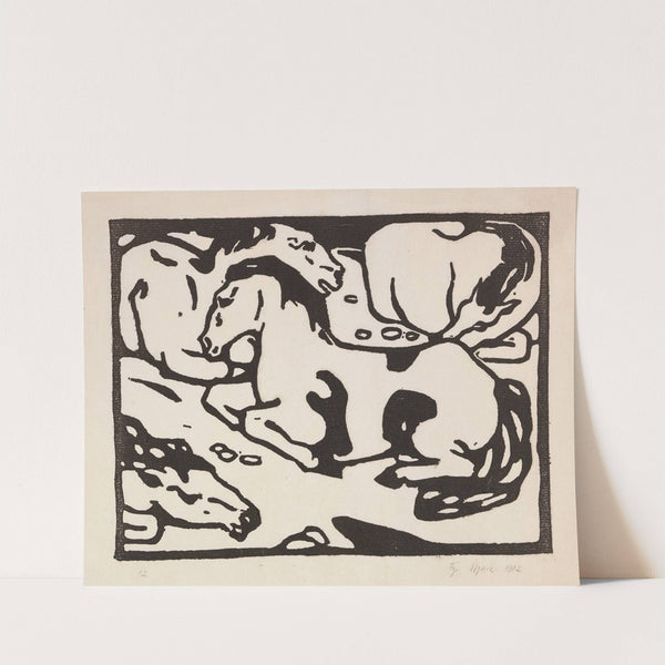 Ruhende Pferde (1912) by Franz Marc