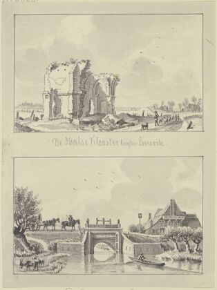 Ruine der Vinzentiuskapelle sowie eine Schleuse bei Emmerich — size preview