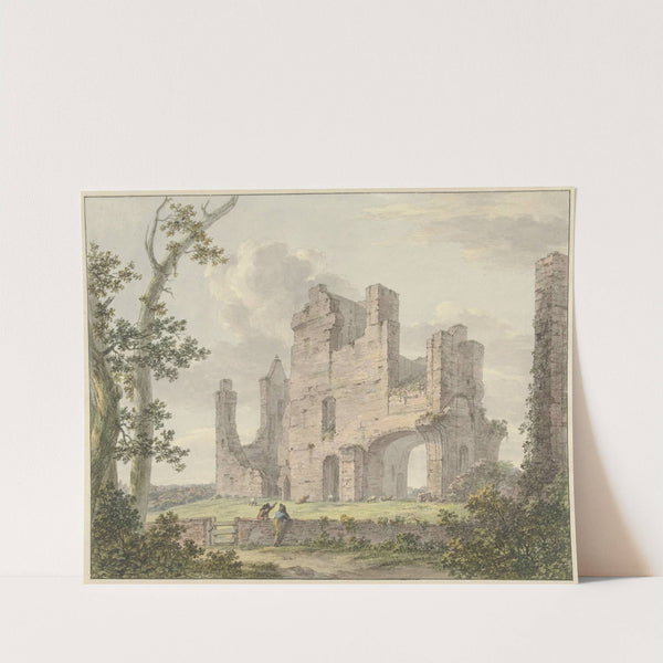 Ruïne van de abdij van Rijnsburg by Hermanus Numan
