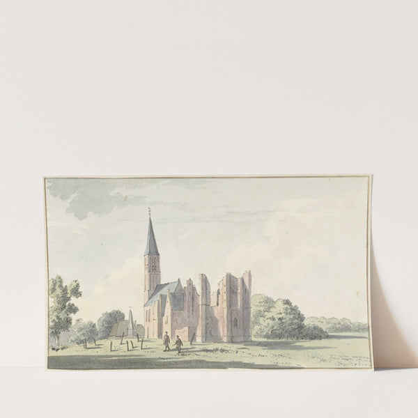 Ruïne van de kerk te Serooskerken (1741 - 1795) by Cornelis van Noorde