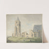 Ruïne van de kerk te Warmond by Franciscus Andreas Milatz