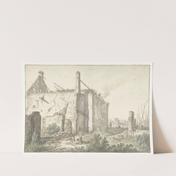 Ruïne van een huis in Utrecht by Herman Saftleven