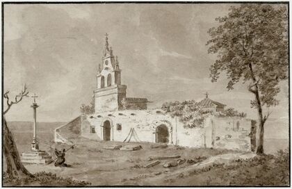 Ruïne van een kerk in La Manche